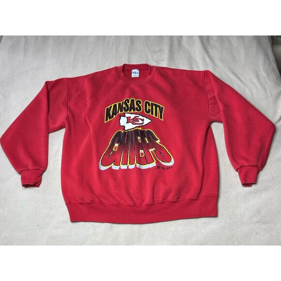 The Game Other - Vintage 90s The Game NFL Mens Kansas City Chiefs Crew Neck Size XL Red Sweater